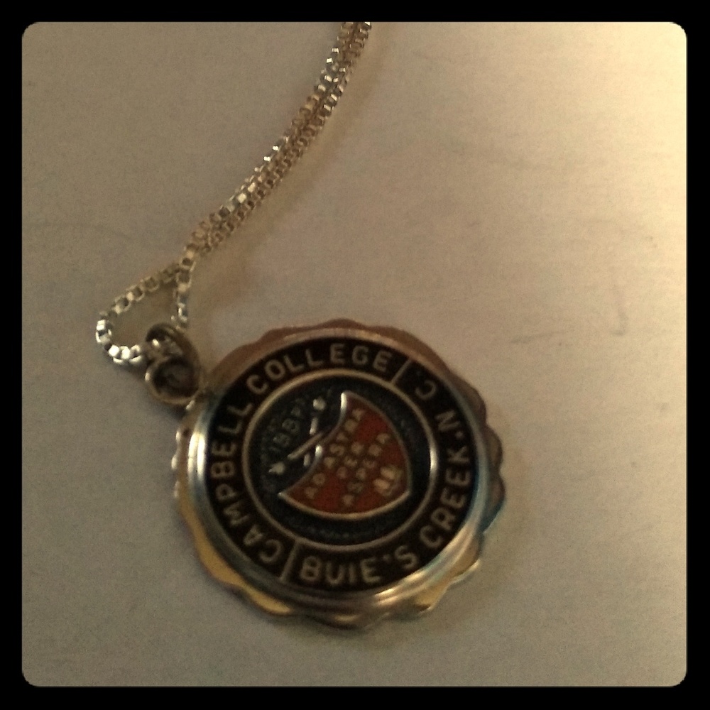 Silver necklace and charm